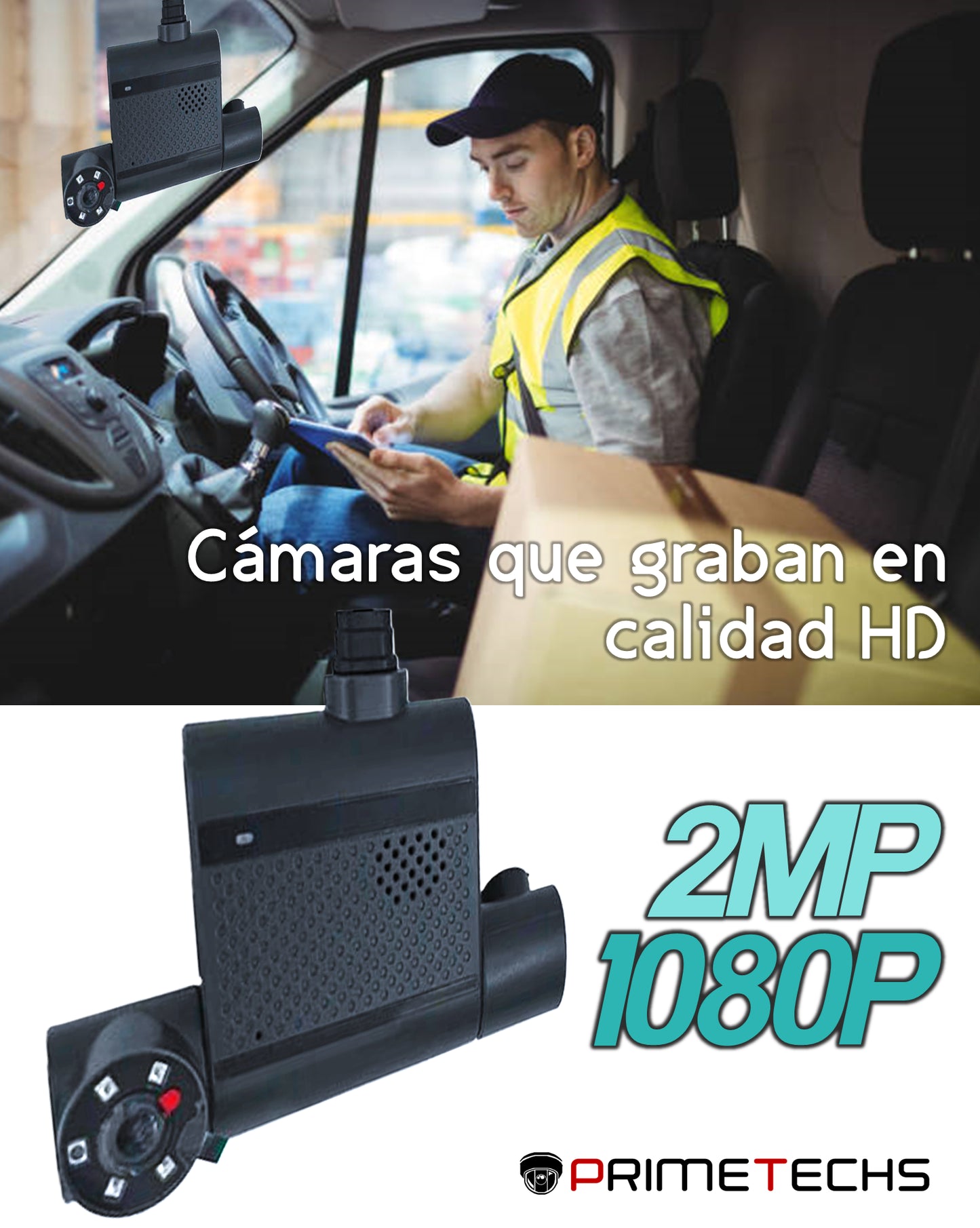 DashCam 4G-GPS, Cámara doble lente frente e interior para automóvil, camión