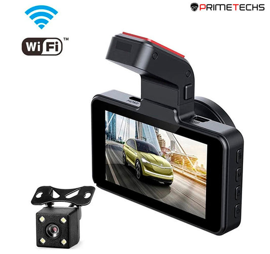 Cámara para automovil con pantalla y 3 vistas diferentes (Frente, Reversa y Pasajeros)