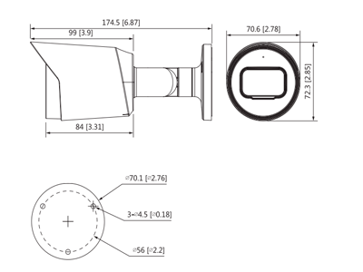 DAHUA HAC-HFW1801T - Cámara Bullet 4k Metálica 8 Mmp