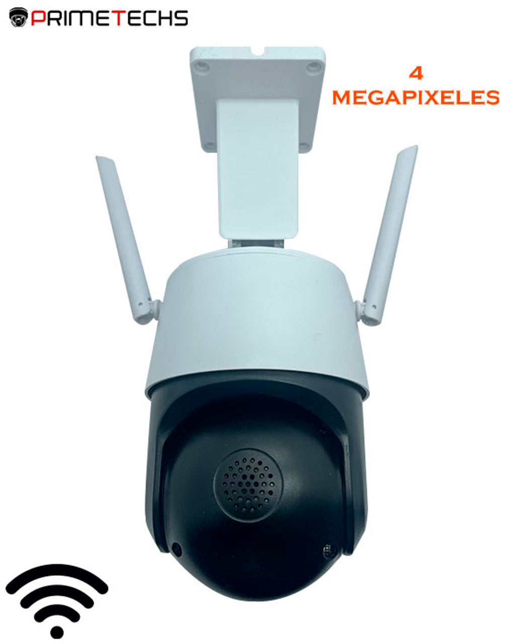 Cámara IP WIFI y Cable RJ45, PT 4MP Alarma y Estrobo, Fullcolor , detección y auto seguimiento humano, audio bidireccional. Inteligencia Artificial y grabación en nube(Opcional)