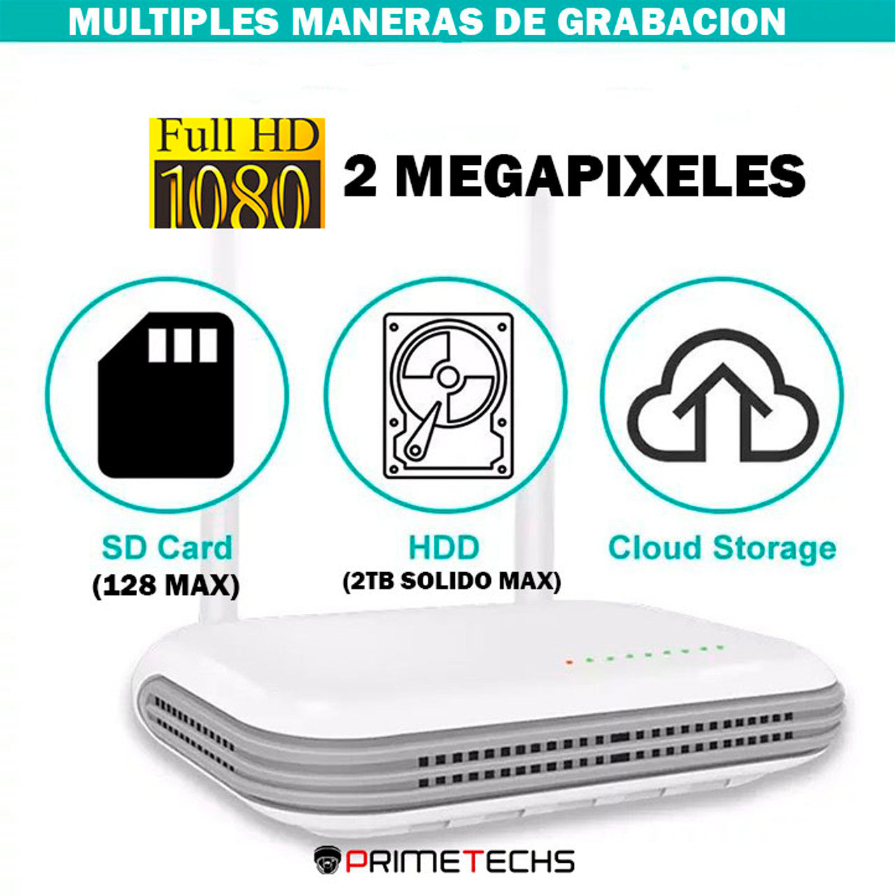 Kit de 4 cámaras PT WIFI con movimiento 4mp