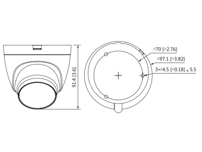 DAHUA HAC-HDW1500TLQ-A - Cámara Domo de 5 Megapixeles/ Micrófono Integrado