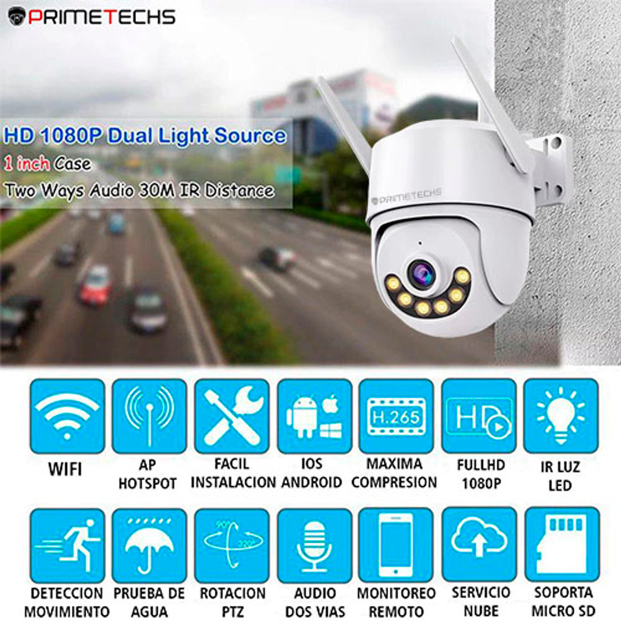 Cámara WIFI 2mp con IA con audio y grabación en la nube