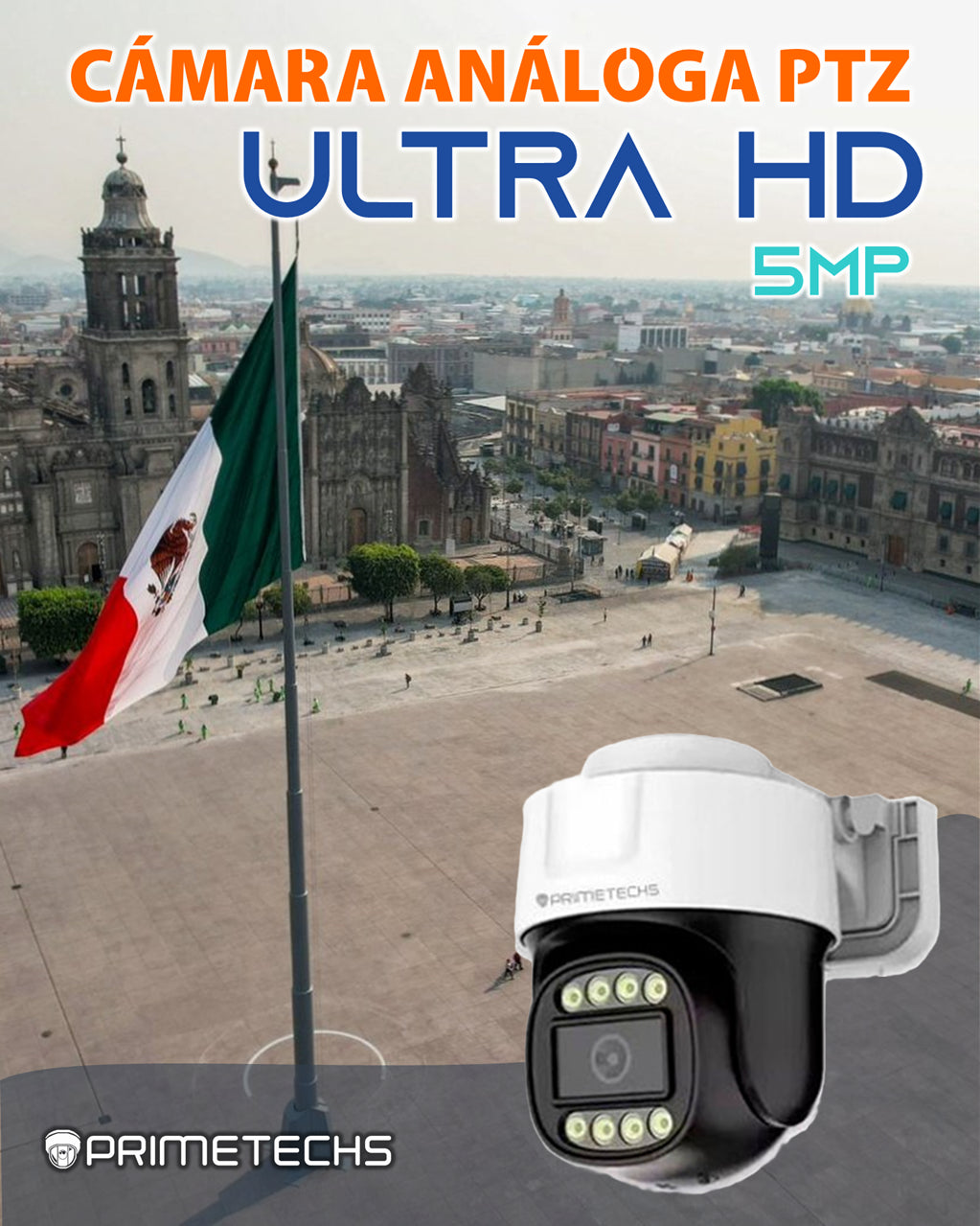 PTZ análoga FULL COLOR para DVR 5 Megapixeles