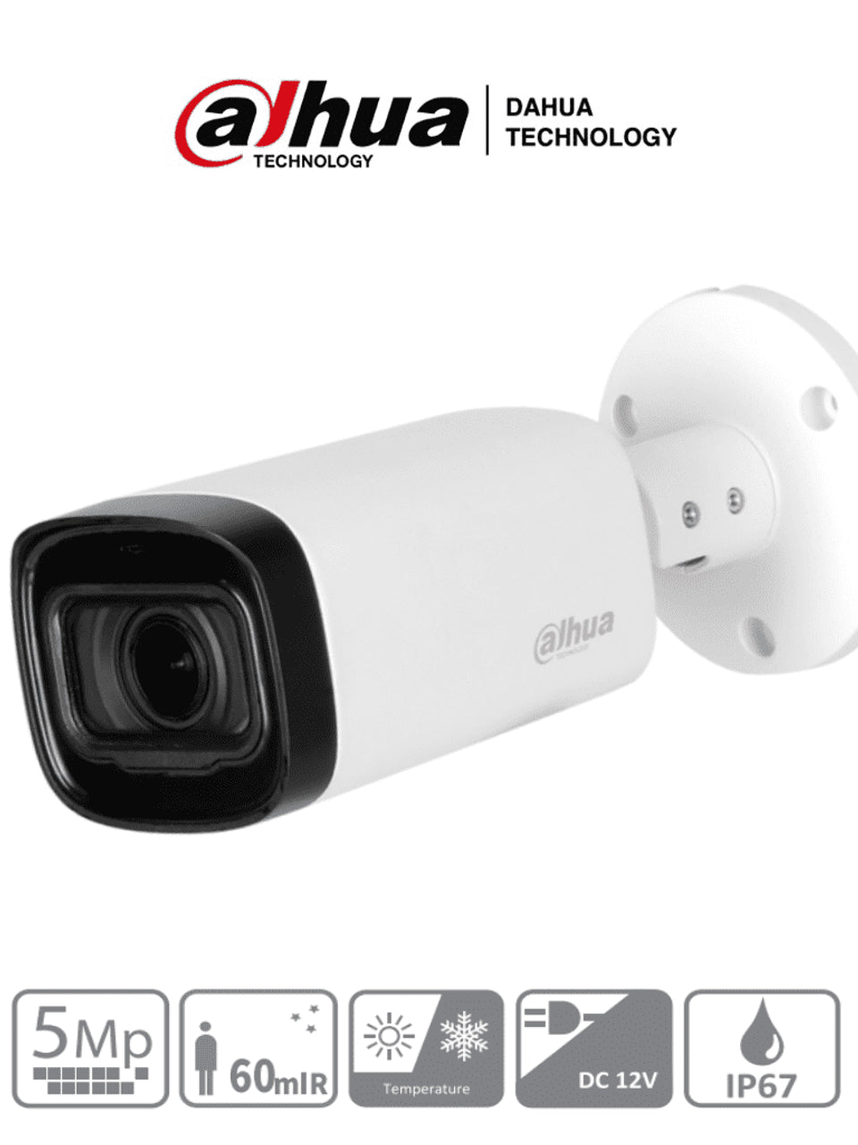 DAHUA HFW1500R-Z-IRE6 - Cámara Bullet de 5 Mp Lente Motorizado