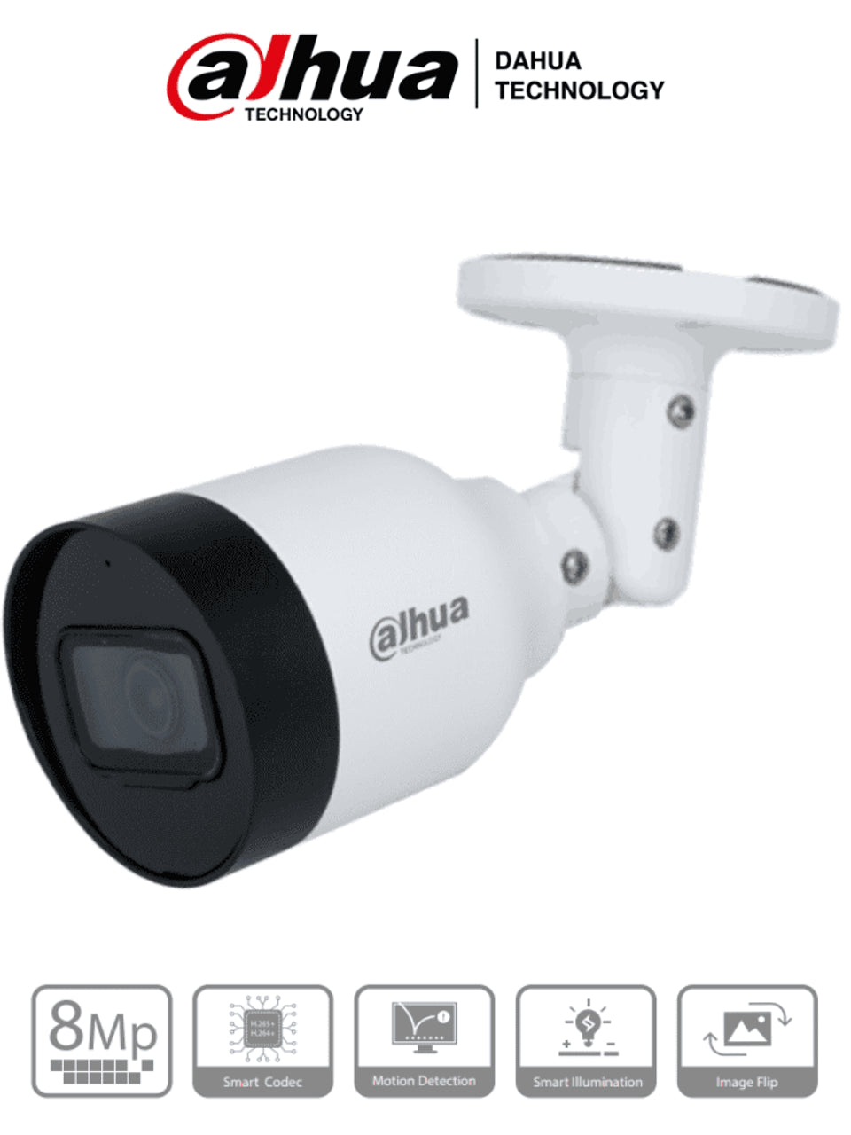 DAHUA IPC-HFW1830S-S6 - Cámara IP Bullet 4k 8 MP