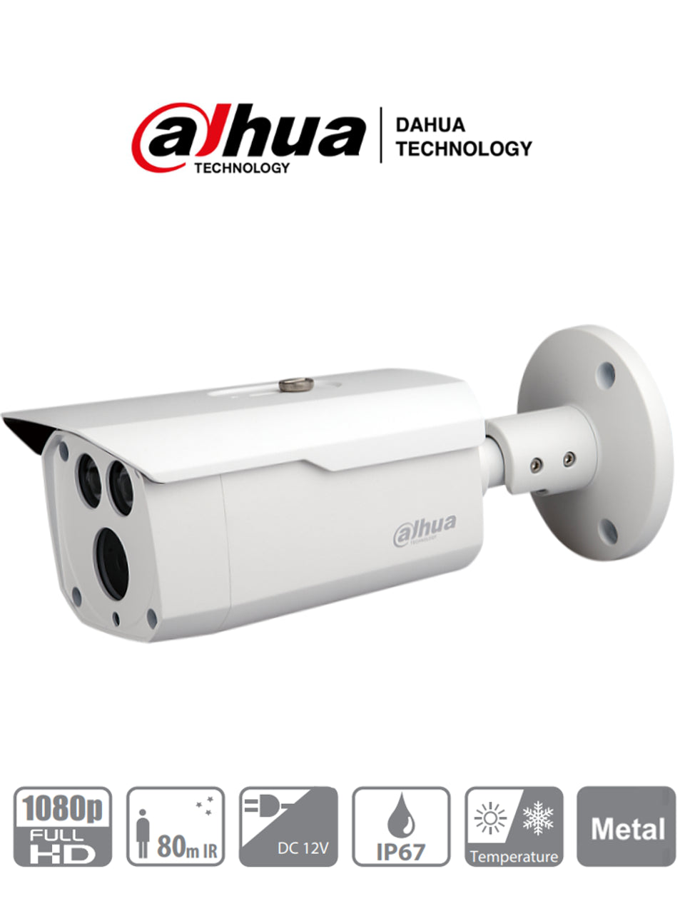 DAHUA HAC-HFW1200D-036- Cámara Bullet HDCVI 1080p/ Lente 3.6 mm