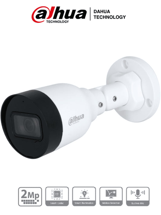 DAHUA IPC-HFW1230S1-A-S5 - Cámara IP Bullet de 2 Megapixeles