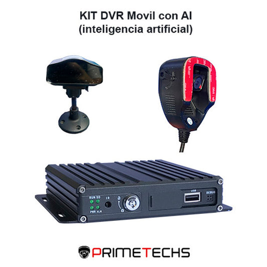 Kit DVR móvil 4G-GPS, 2 Mpx, auto/camión con Inteligencia Artificial