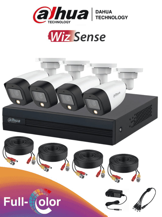 Kit de 4 Canales Full Color de 2 MP DAHUA FULLCOLORKIT
