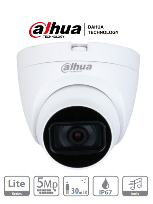 DAHUA HAC-HDW1500TLQ-A - Cámara Domo de 5 Megapixeles/ Micrófono Integrado