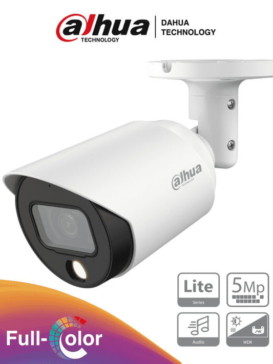 DAHUA HAC-HFW1509T-A-LED - Cámara Bullet Full Color de 5 Mp