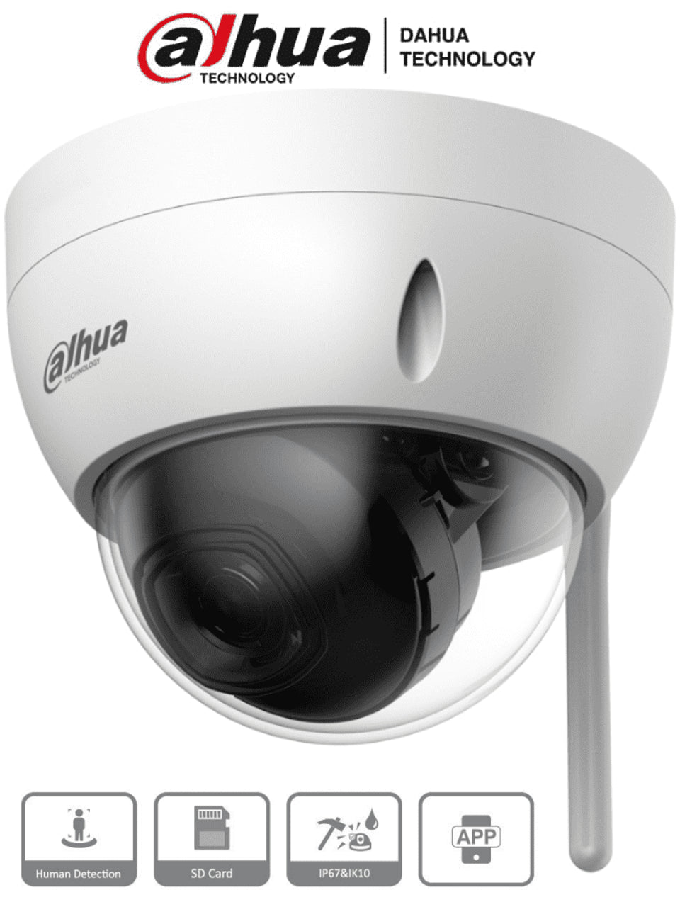 DAHUA IPC-HDBW1430DE-SW - Cámara IP Domo Wifi de 4 Mp