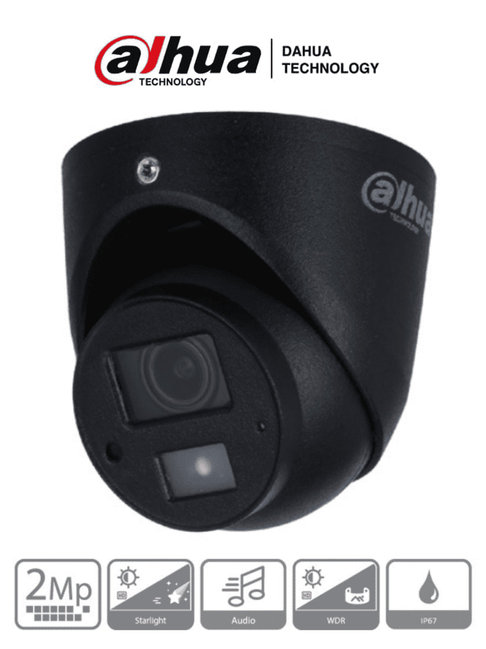 DAHUA HAC-HDW1231G-A - Cámara Mini Domo de 2 Megapixeles