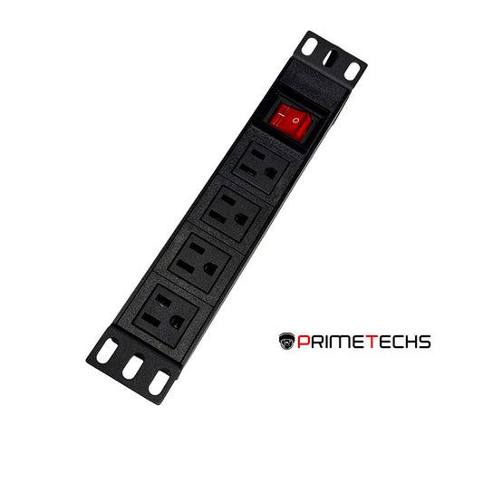 Multicontactos/ PDU para gabinete 4 tomas, Aleación aluminio