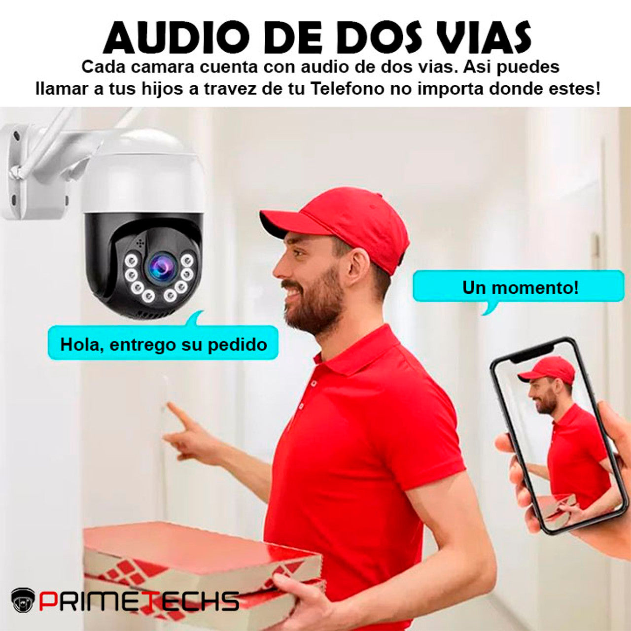 Kit de 4 cámaras PT WIFI con movimiento 4mp