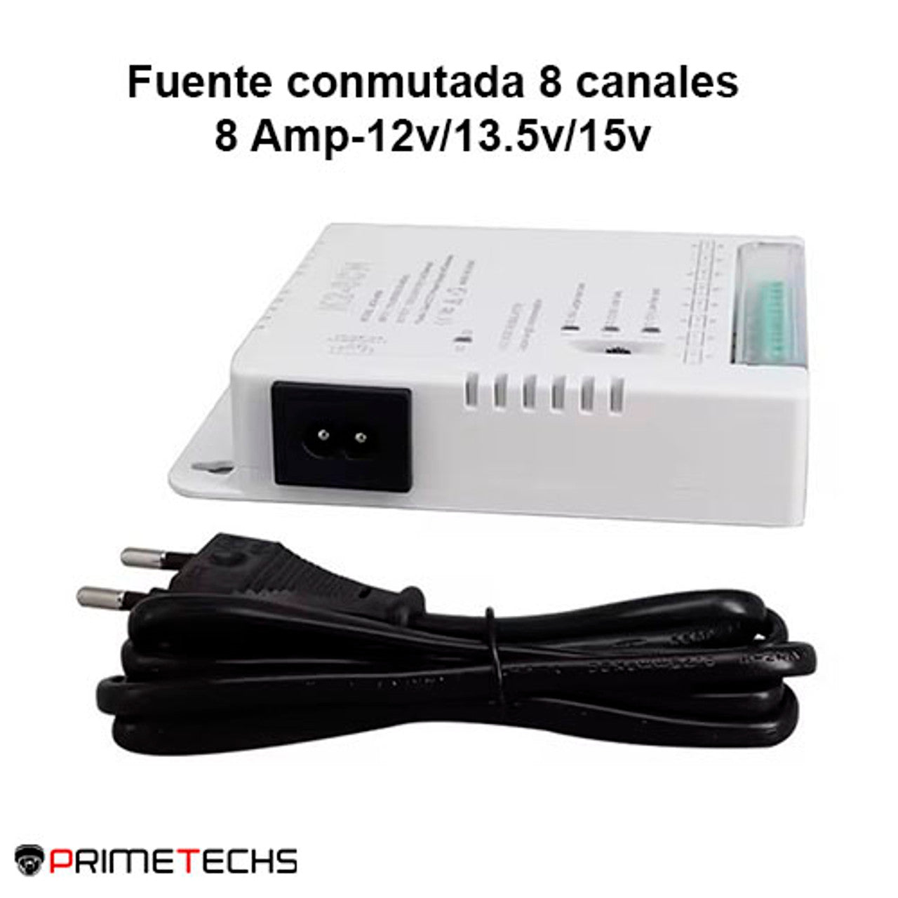 Fuente de poder 8 canales 8 amp Voltaje de Ajuste 12-13.5-15v cc