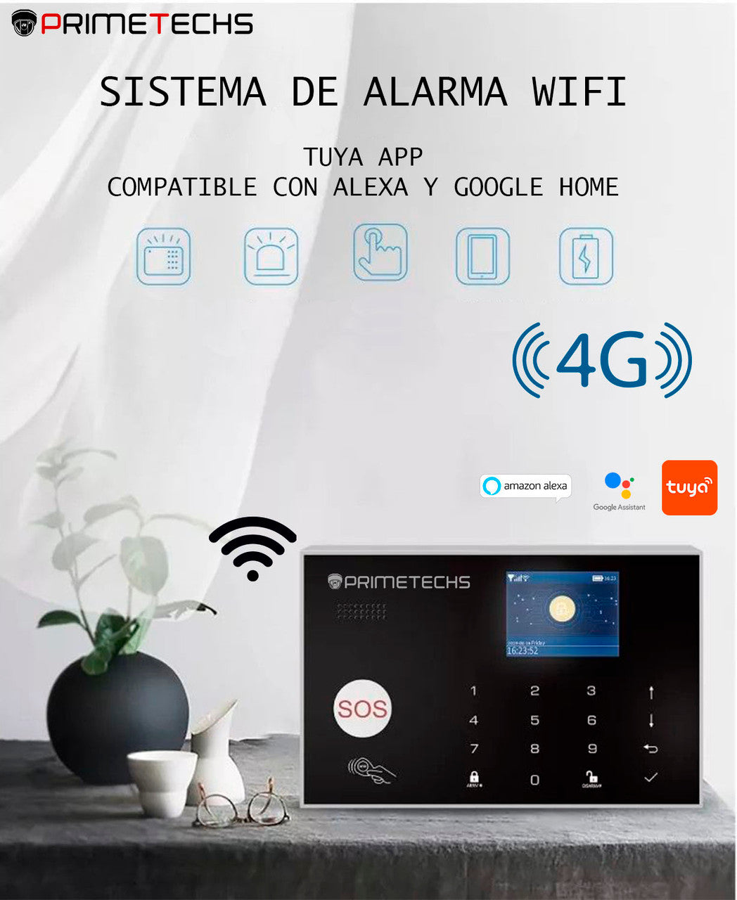 Alarma Hogar y Negocio WIFI 4G