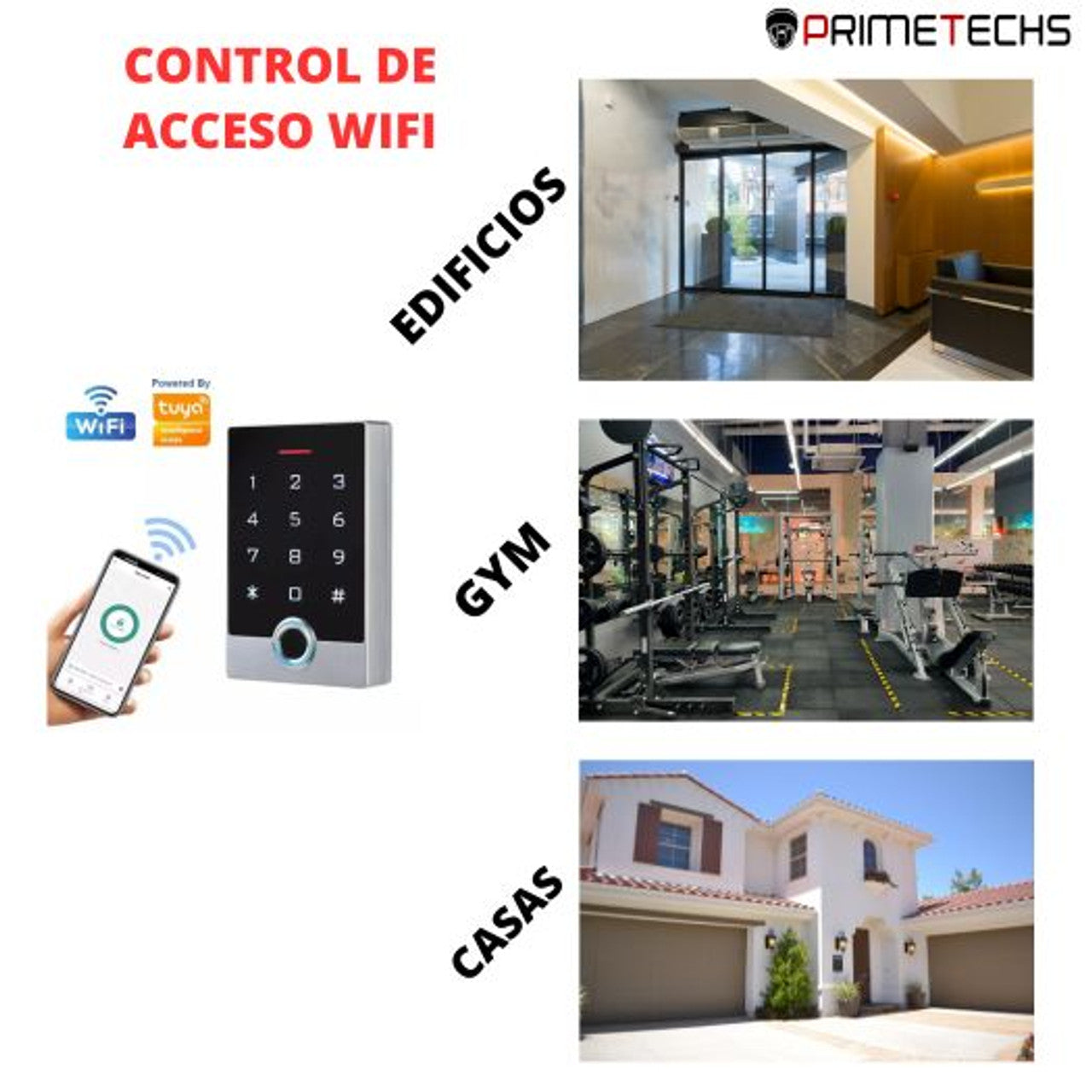 Control de Acceso Wifi con aplicación celular / Para exteriores IP68 Metálico