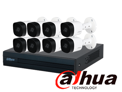 DAHUA KITXVR1B08- I+8-B2A21- Kit 8 Canales 2 Megapixeles/ DVR Cooper-I WizSense
