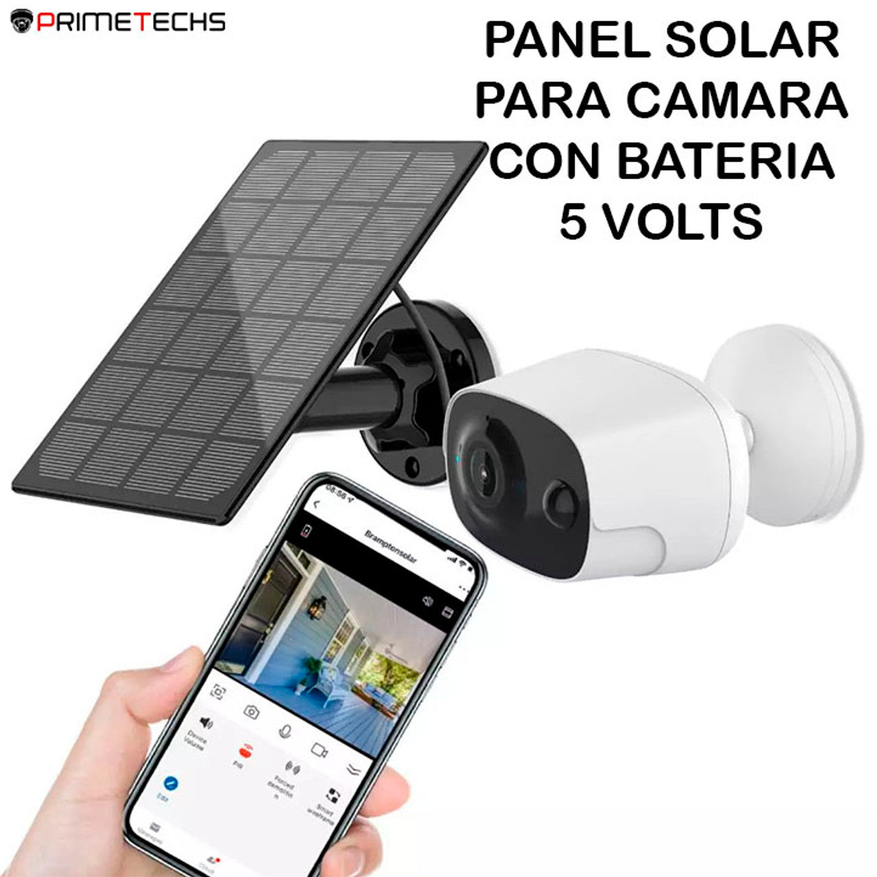 Panel solar a 5v para cámara de Batería Primetechs TUYA