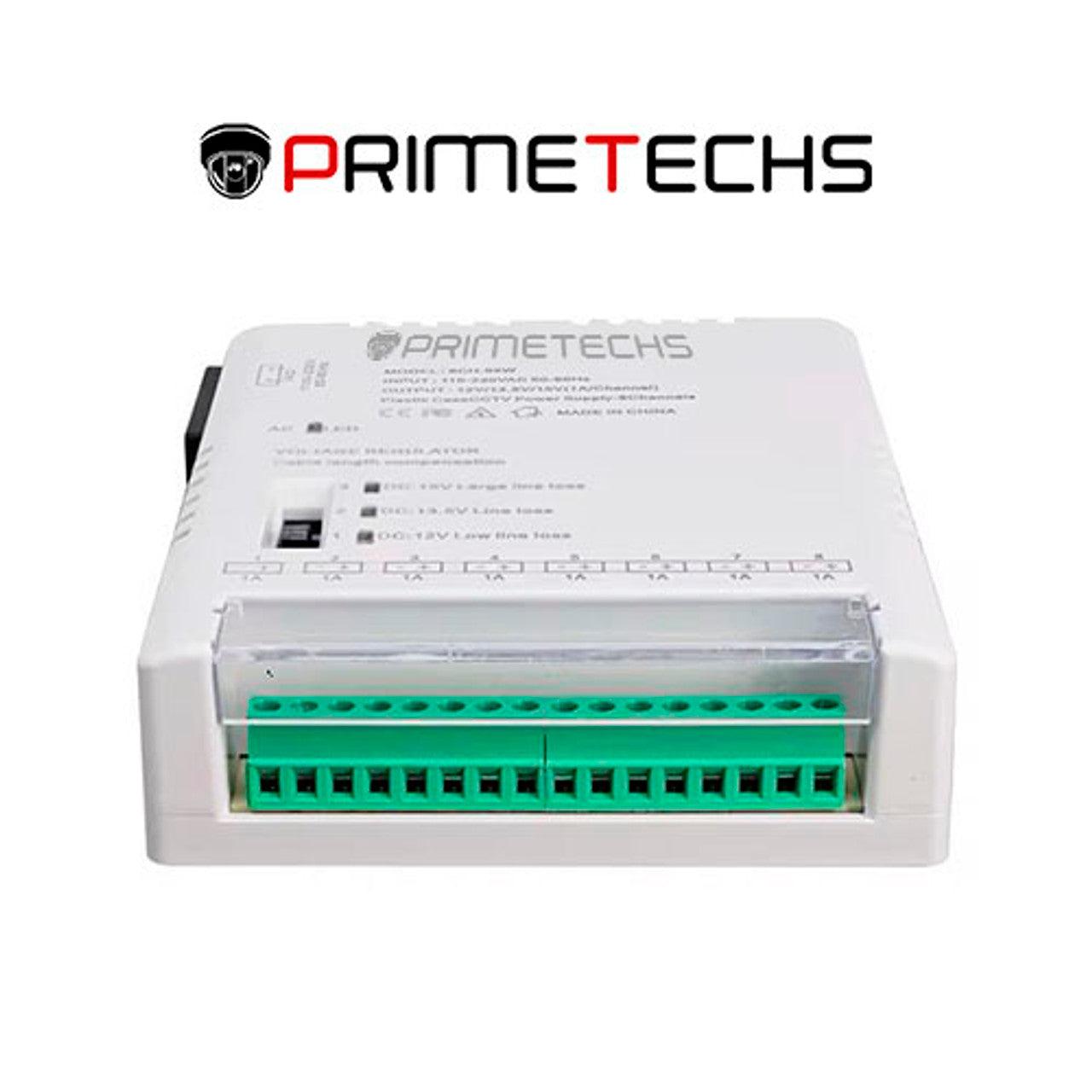 Fuente de poder 8 canales 8 amp Voltaje de Ajuste 12-13.5-15v cc