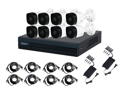 DAHUA KITXVR1B08- I+8-B2A21- Kit 8 Canales 2 Megapixeles/ DVR Cooper-I WizSense