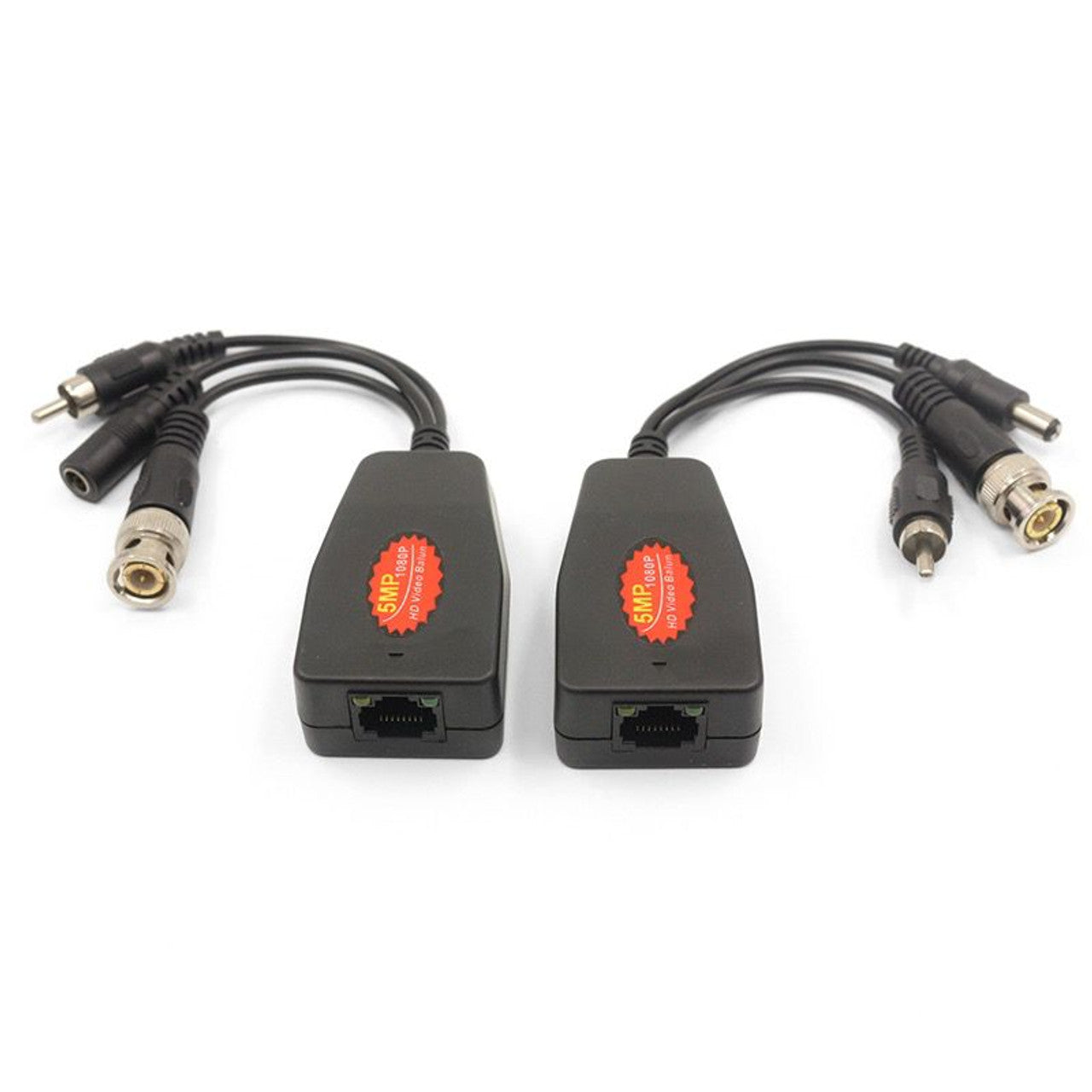 Par de Balun RJ45 BNC HD CVI TVI AHD con cable de audio RCA protección contra interferencia, distancia larga