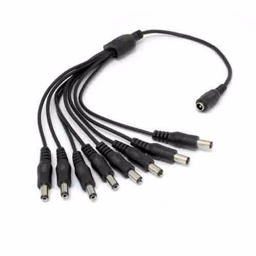 Divisor de energía / Tipo pulpo / 8 Conectores macho / 2.1 mm / 1 Conector hembra