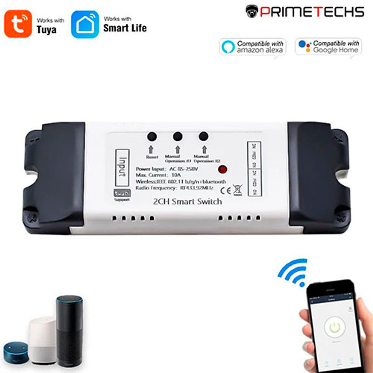 Interruptor/Apagador Inteligente eléctrico 7-32V y 5V