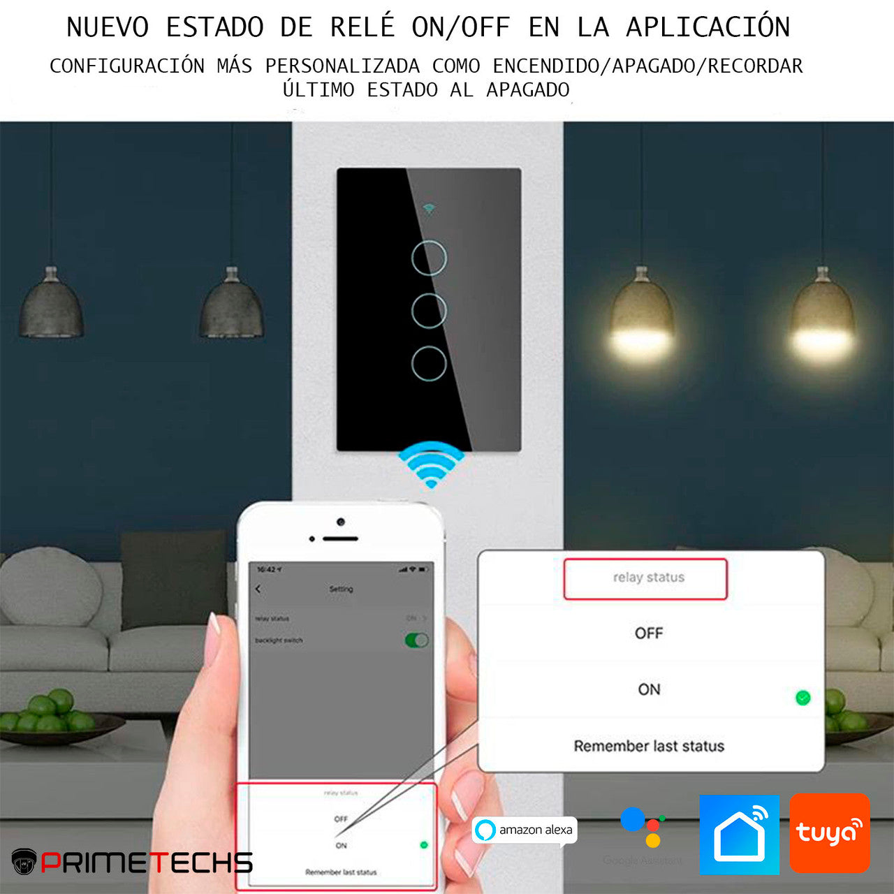Apagador/Interruptor Inteligente de 1 vía