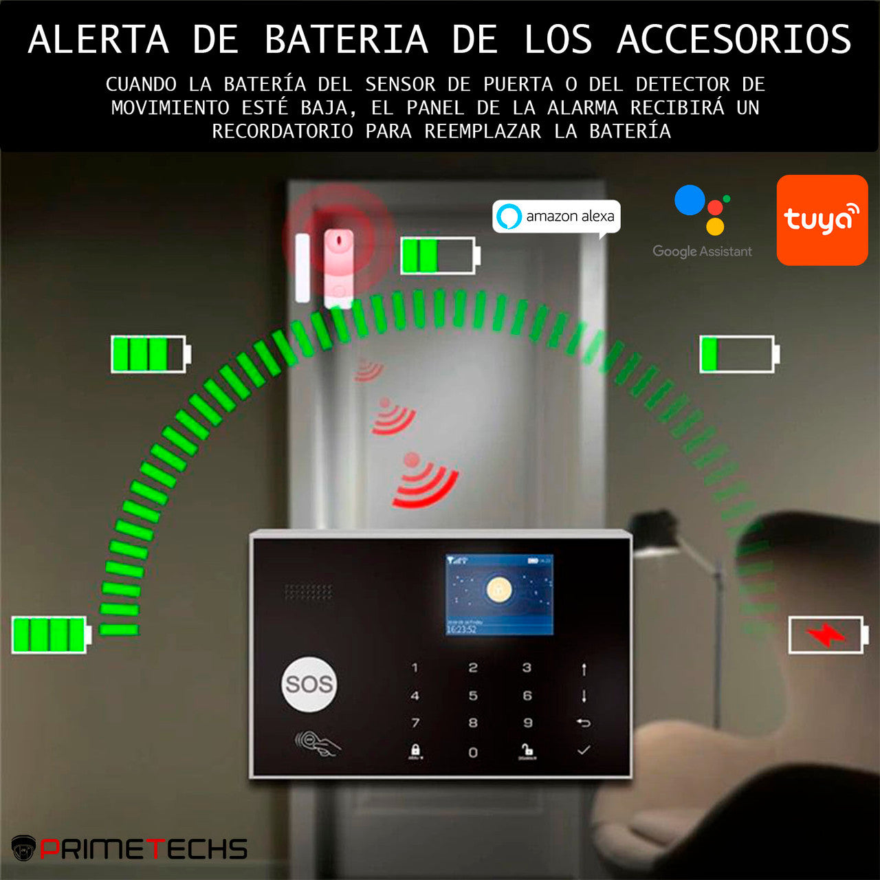 Alarma Inalámbrica WIFI con pantalla touch