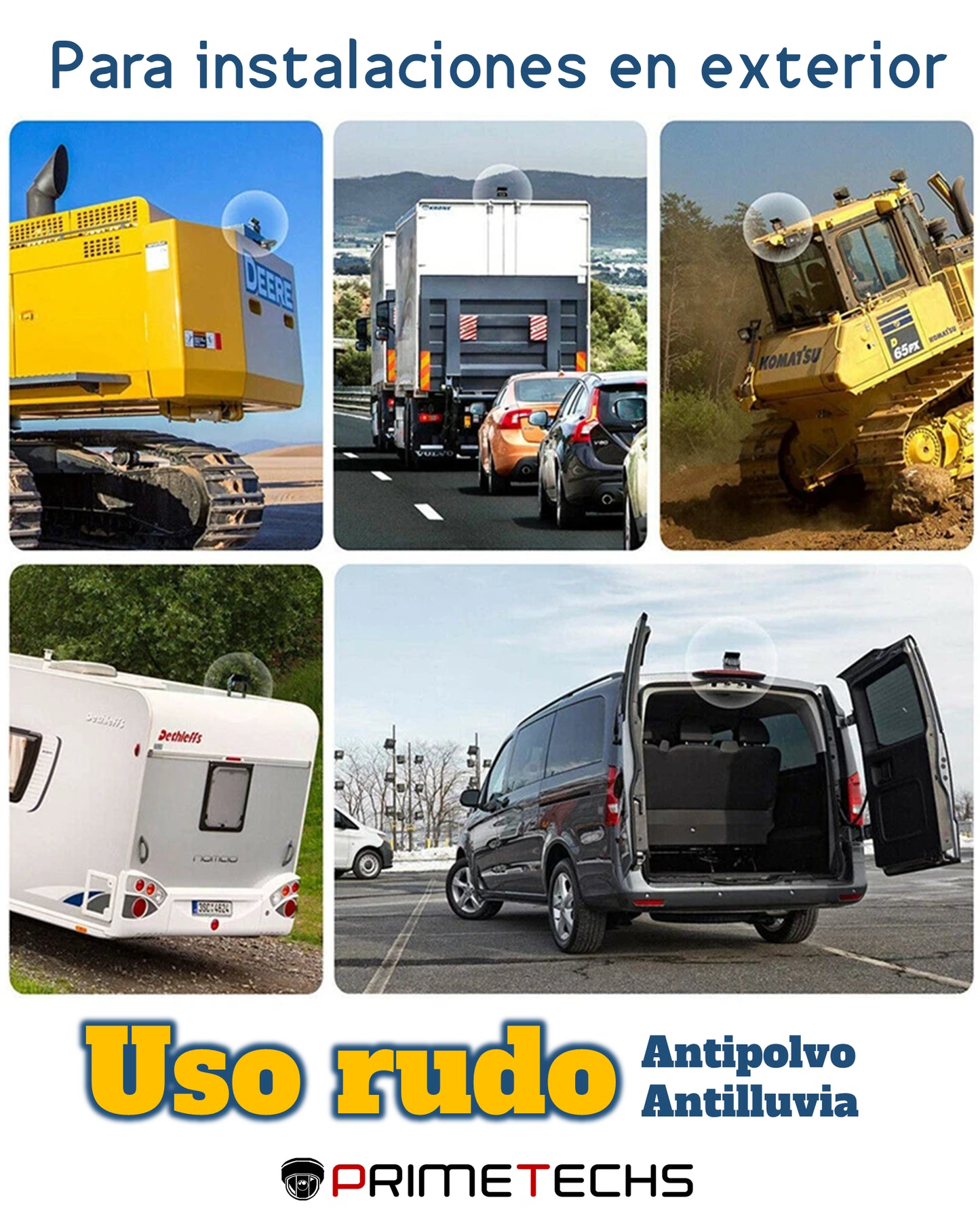 Cámara Domo 1080P PVC Lente 2.8mm para DVR Móvil