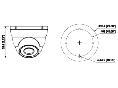 DAHUA HDW1200M28 - Cámara Domo 1080p/ Metálica