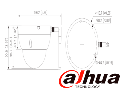DAHUA IPC-HDBW1430DE-SW - Cámara IP Domo Wifi de 4 Mp