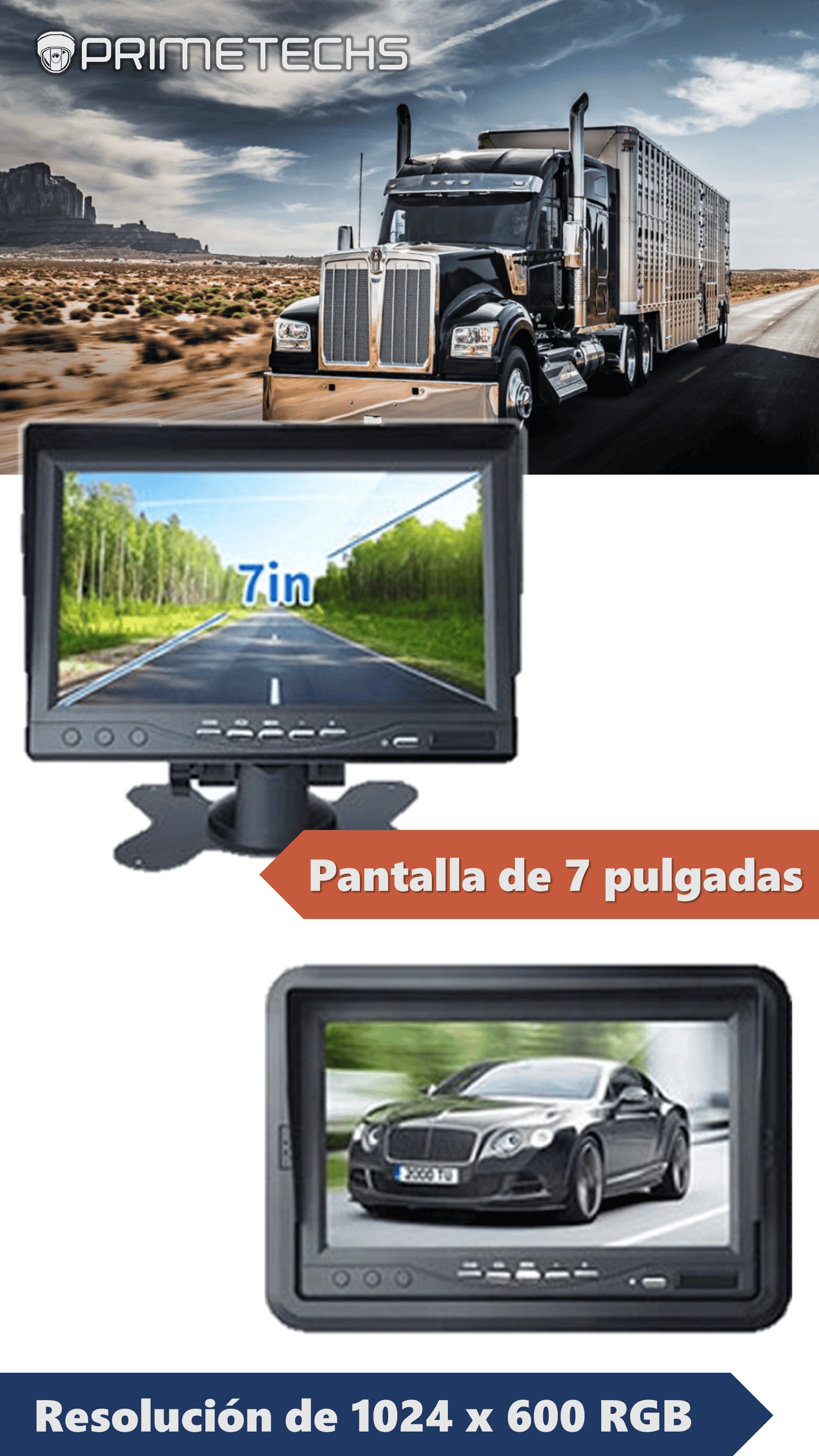 Monitor para MDVR Móvil, 7 pulgadas