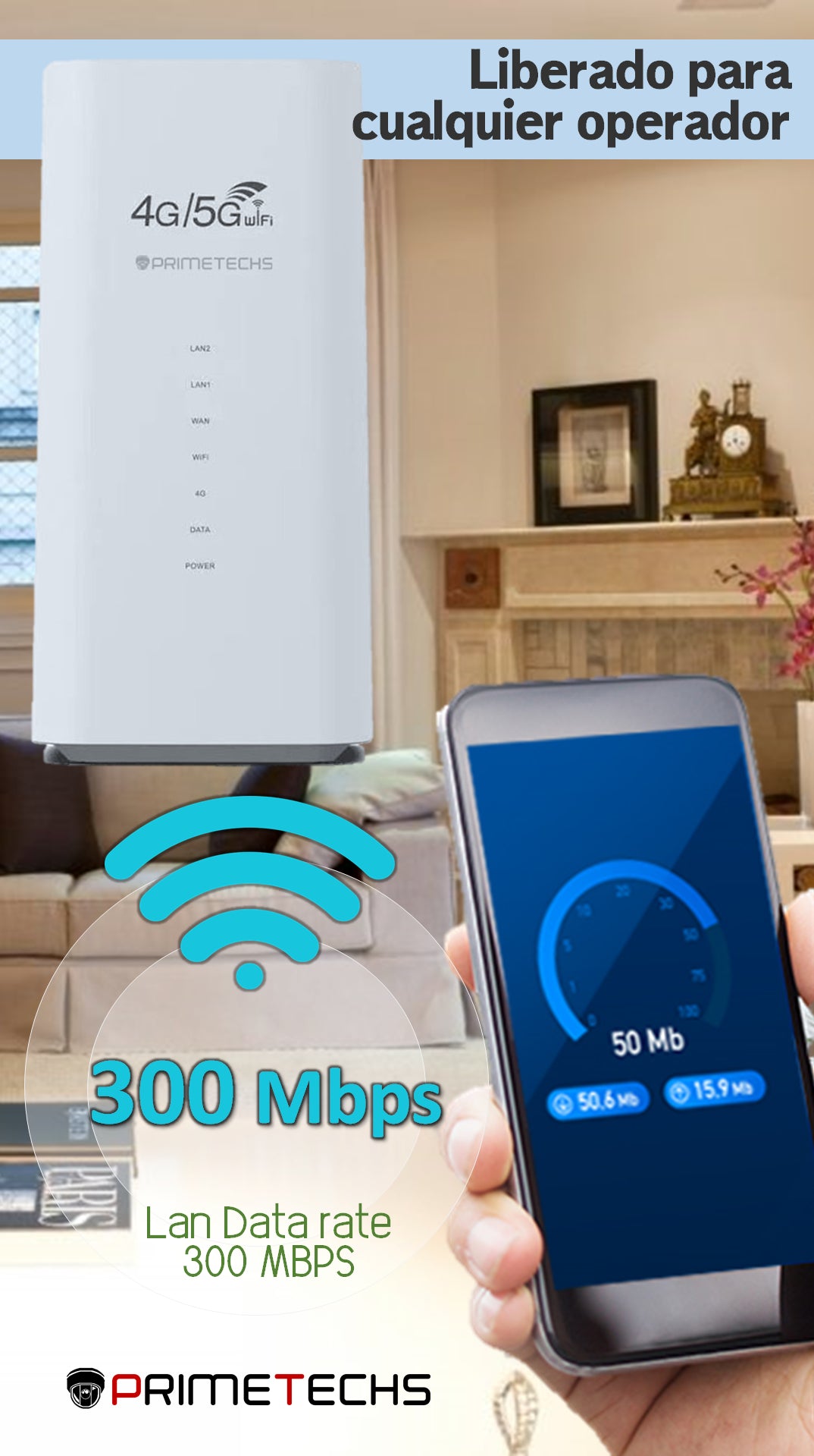 Modem Wi-Fi móvil 4G LTE 300 Mbps, Libre cualquier compañia celular